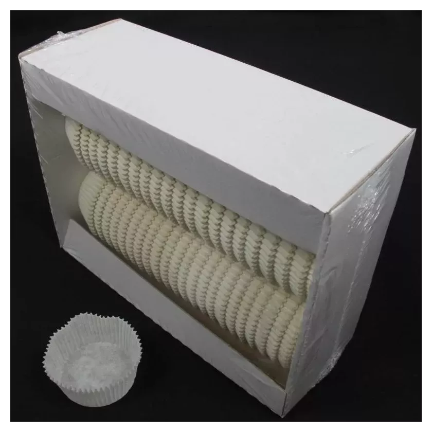 Cuvettes d40mm blanches h25mm