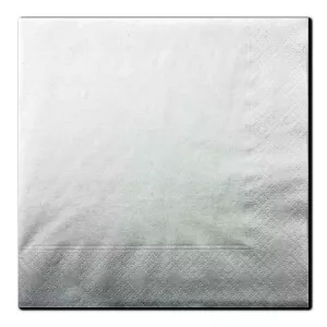 Serviettes 2 couches blanc 33x33cm