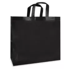 Shopper non tisse PP noir 390x350+200mm