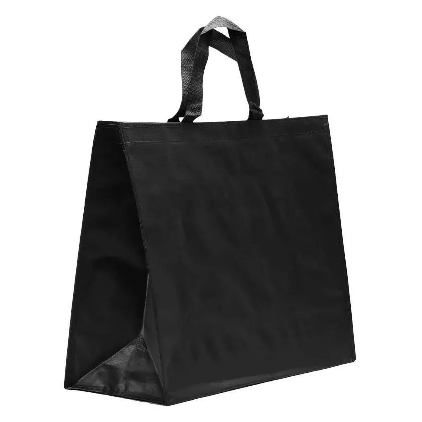 Sac PP tisse noir 420x350+190mm
