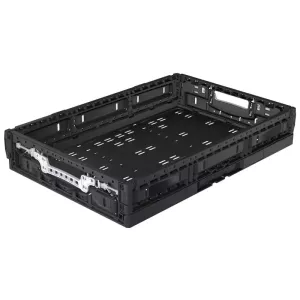 Bac pliable verrou actif noir 600x400x131mm