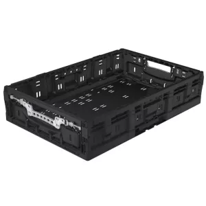 Bac pliable verrou actif noir 600x400x181mm