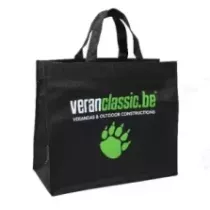 Sac non-tisse imprime 400x350+200mm 1 couleur avec renforcement