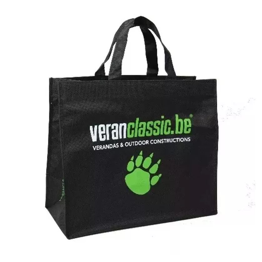 Sac non-tisse imprime 400x350+200mm avec renforcement 3 couleurs