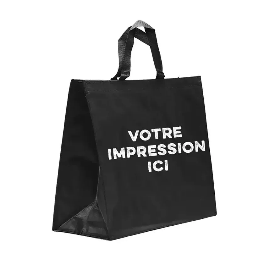 Sac PP tisse imprime 420x350+190mm 1 couleur 2 faces