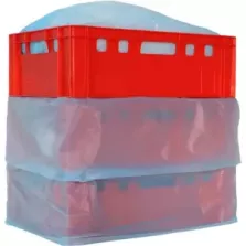 Sac HDPE pour bac 68x2x17x63cm 20 microns bleu