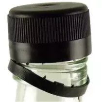 Couvercle flacon APET 500ml noir a charniere cachete