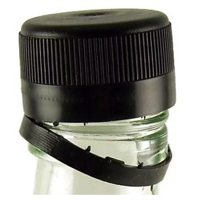 Couvercle flacon APET 500ml noir a charniere cachete