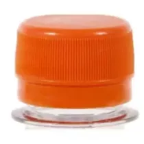 Couvercle flacon APET 1000ml orange a charniere cachete