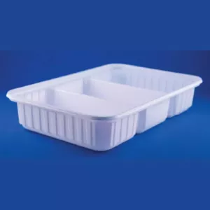 Ravier PS R270-50 1,55L blanc 270x180x50mm - 3 comp