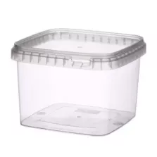PP ravier et couvercle 900ml transparent 128x128x90mm cachete