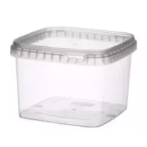 PP ravier et couvercle 900ml transparent 128x128x90mm cachete