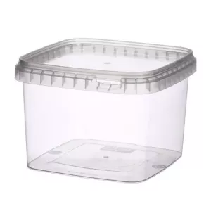 PP ravier et couvercle 900ml transparent 128x128x90mm cachete