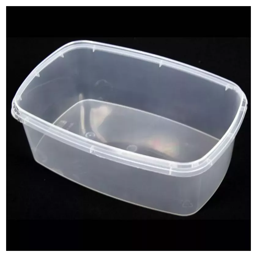 PP bac ovale 2L transparent 238x159x83mm cachete