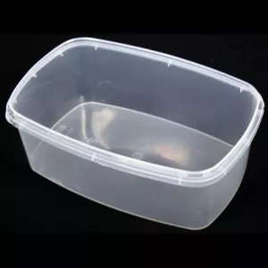 PP bac ovale 2L transparent 238x159x83mm cachete