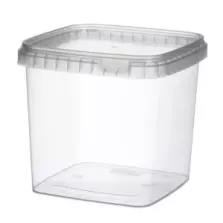PP ravier et couvercle 1100ml transparent 128x128x118mm cachete