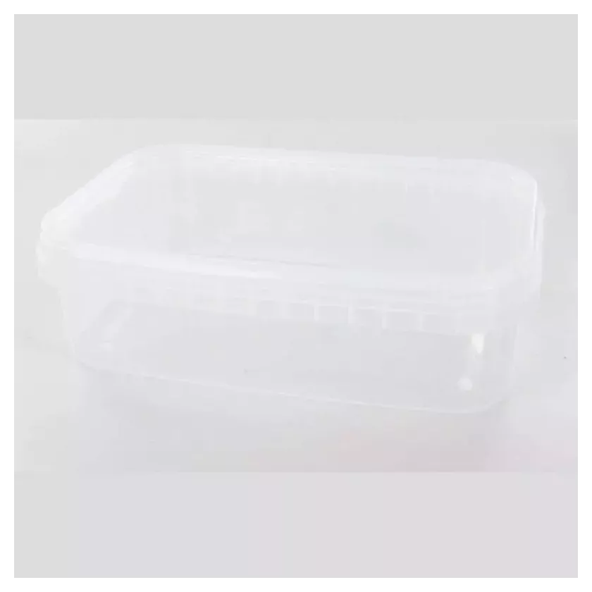 PP ravier 750ml transparent avec couvercle transparent 184,5x118x51mm cachete