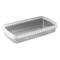 PP ravier rectangulaire 980ml transparent 240x128x40mm - cachete