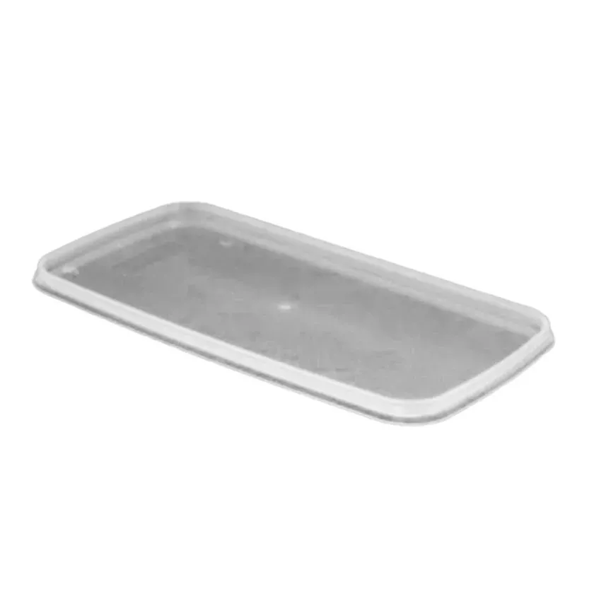 Couvercle PP ravier rectangulaire transparent 240x128mm cachete