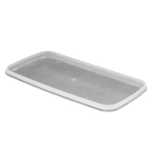 Couvercle PP ravier rectangulaire transparent 240x128mm cachete