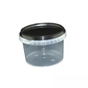 PP ravier et couvercle noir TP118x80mm cachete 565ml