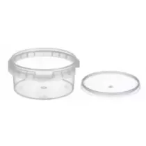 PP ravier et couvercle TP95x44mm 180ml cachete transparent