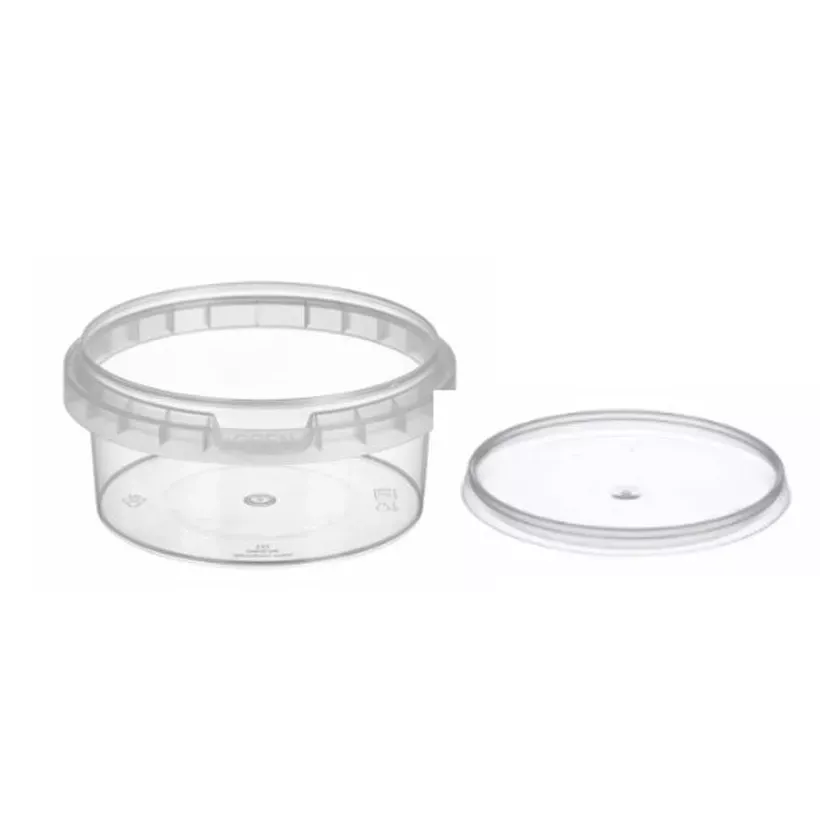 PP ravier et couvercle TP95x44mm 180ml cachete transparent