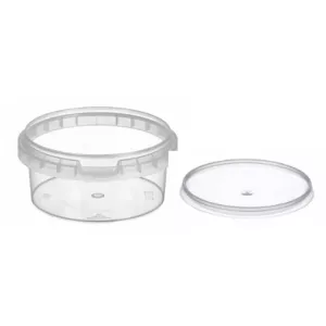 PP ravier et couvercle TP95x44mm 180ml cachete transparent