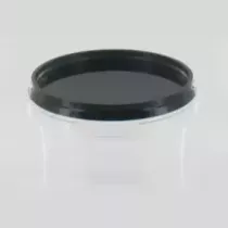PP cup et couvercle diametre 95x45mm 180ml D cachete transparent-noir