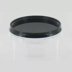 PP cup et couvercle diametre 95x45mm 180ml D cachete transparent-noir