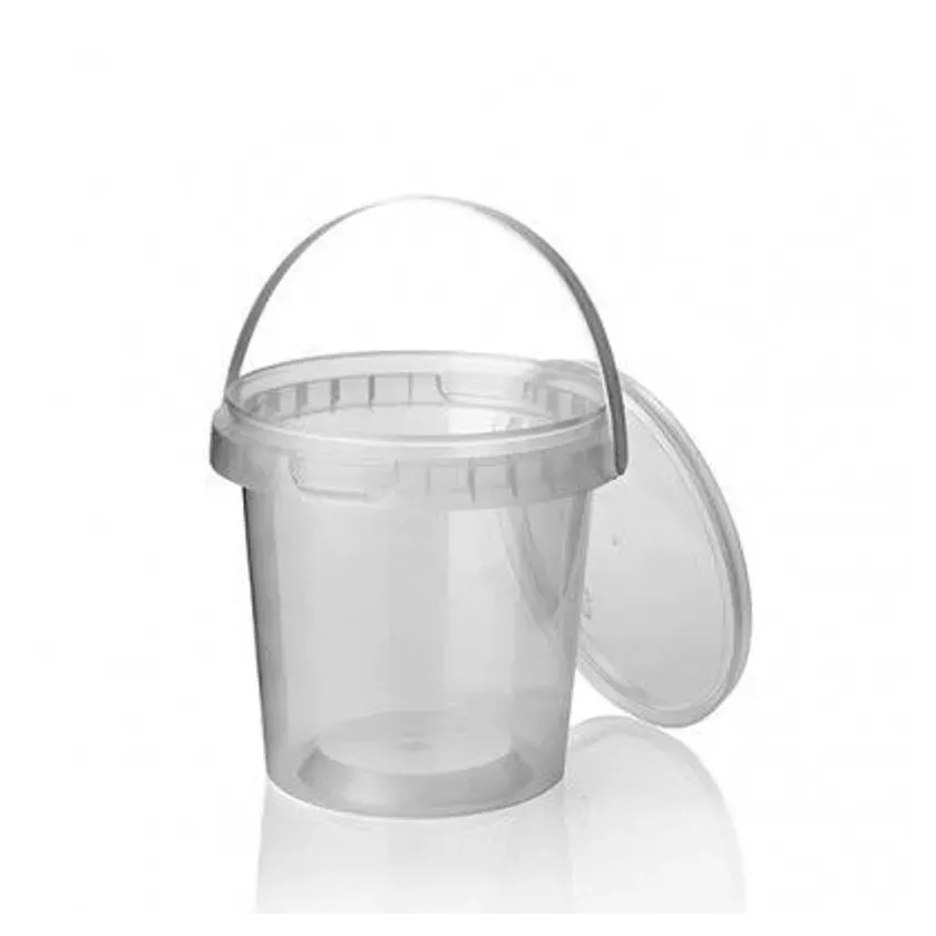PP ravier et couvercle diametre 118x113,4mm 770ml 1L cachete plus anse transparent