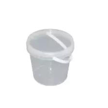 PP ravier et couvercle diametre 132x121mm 1L cachete plus anse transparent