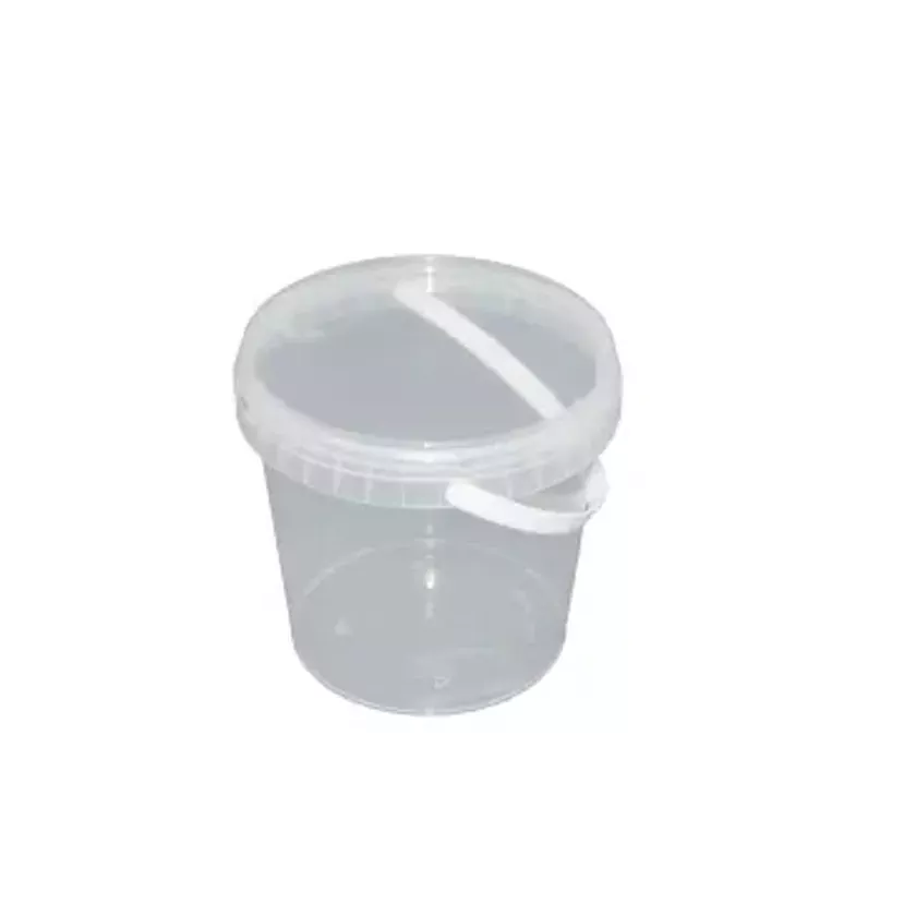 PP ravier et couvercle diametre 132x121mm 1L cachete plus anse transparent