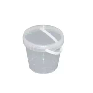 PP ravier et couvercle diametre 132x121mm 1L cachete plus anse transparent