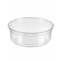 Ravier RPET 200ml transparent d117xh44mm couvercle rentrant