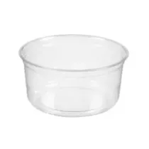 Ravier RPET 350ml transparent d117xh55mm couvercle rentrant