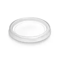 PLA couvercle PLA ravier diametre 70mm transparent compostable