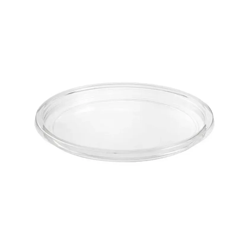 Couvercle RPET ravier diametre 117mm transparent couvercle rentrant