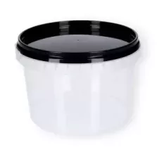 PP couvercle diametre 132mm noir cachete pour ravier 0,5 et 1L