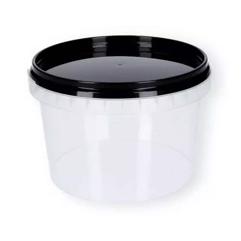 PP couvercle diametre 132mm noir cachete pour ravier 0,5 et 1L