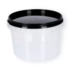PP couvercle diametre 132mm noir cachete pour ravier 0,5 et 1L