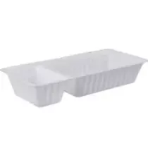 Ravier A22 207x97x35mm blanc 2 compartiments