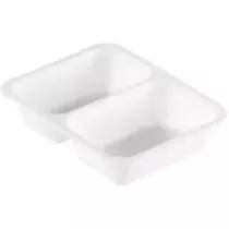 PP tray 227x178x50mm blanc 2COMP-645-540ml-Duni 162344