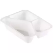 PP tray 227x178x50mm blanc 3COMP-530-325-235ml-Duni162345