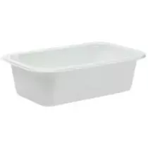CPET tray 188x119x54mm blanc 1 compartiment 760ml Duni 115491