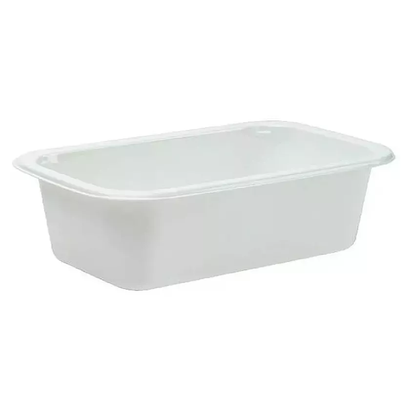 CPET tray 188x119x54mm blanc 1 compartiment 760ml Duni 115491
