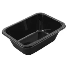 CPET tray 187x137x60mm noir 1 compartiment 920ml reference 2187-1O