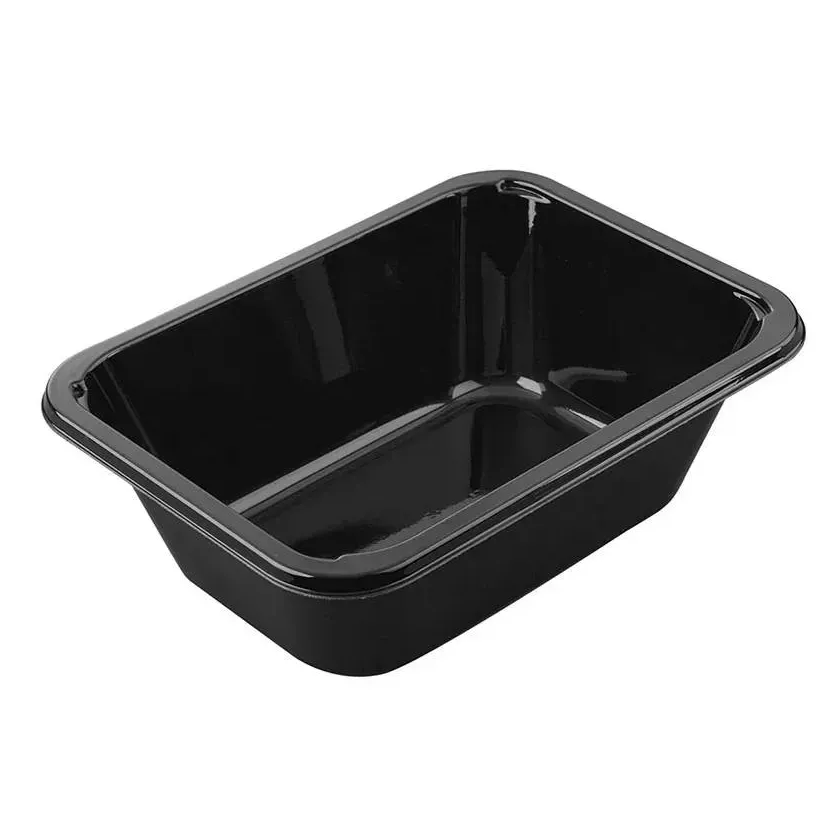 CPET tray 187x137x60mm noir 1 compartiment 920ml reference 2187-1O