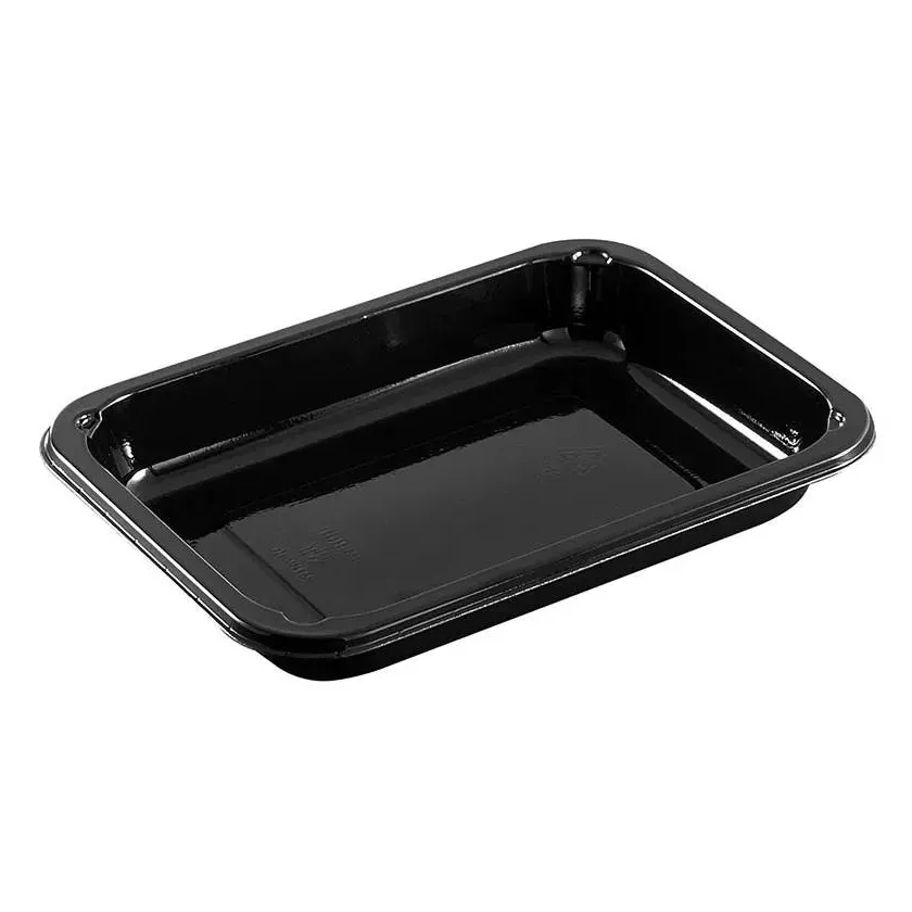 CPET tray 187x137x25mm noir 1 compartiment 480ml reference 2187-1C