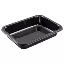 CPET tray 187x137x36mm noir 1 compartiment 620ml reference 2187-1I